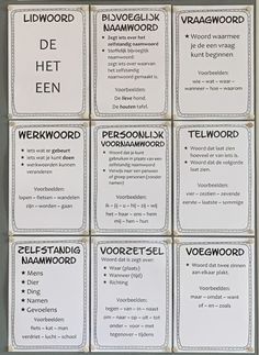 a bunch of cards that have different words on them, and some are in the same language