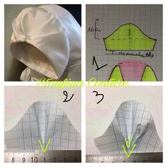 the instructions for how to make a paper hat with an origami pattern on it