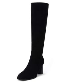 PRICES MAY VARY. 👣【Features】Square toe, stacked chunky block heels, knee high boots, side zipper, thigh high fashion boot, wide calf.Sleek and simple, these classic booties are very versatile and very everyday!There are two different materials to choose from, faux leather or faux suede! 👣【Design】 Heel Height: 3.1" (approx), Shaft height: 16.1".Zippered slip-on design is easy to put on and take off.The soft inner lining and insole will not feel any pain even if you stand for a day. 👣【Match】You Knee High Boots Chunky, Heels Design, Boots Chunky, Winter Comfort, Chunky Block Heels, Comfortable Boots, Womens Knee High Boots, Wide Calf, Boots Knee