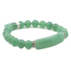 PRICES MAY VARY. Natural gemstone, You will receive the similar item as picture shown, not exact one since stone is unique Unisex, Good Matching for Men and Women Round bead size is 8mm, Bracelet lenght is about 7 inches Handmade bracelet, good workmanship, specially the major bead Strong strechable cord used. Green Beaded Bracelets With Stones, Green Beaded Bracelets With Healing Stones, Green Beaded Bracelets For Healing, Green Healing Stones Beaded Bracelets, Adjustable Jade Gemstone Beads Stretch Bracelet, Green Beaded Stone Bracelets As Gift, Green Beaded Bracelets With Stones As Gift, Casual Beaded Stone Bracelets For Gifts, Adjustable Jade Stretch Bracelet With 8mm Beads