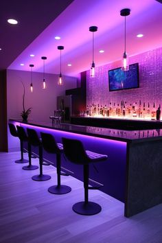 29 Basement Bar Ideas for the Ultimate Home Hangout 5 Bar In House Ideas, Smart Lighting Ideas, Loft Apartment Ideas, Pub Interior Design, Rustic Basement Bar, Bar Lounge Design, Basement Bar Design, Basement Bar Ideas