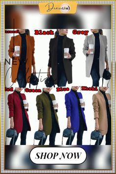 Fashion Women Autumn Winter Long Sleeve Coat Loose Warm Lightweight Jackets Casual Solid Color Parka Cardigans Solid Long Sleeve Sweater Coat For Workwear, Long Sleeve Solid Color Outerwear For Office, Plain Outerwear With Lapel Collar For Fall, Plain Long Sleeve Fall Outerwear, Solid Color Sweater Coat For Fall Workwear, Trendy Sweater Coat For Workwear, Fitted Plain Winter Outerwear, Trendy Solid Sweater Coat For Work, Fitted Plain Outerwear For Winter