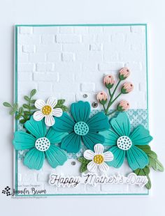 a close up of a card with flowers on it