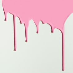 pink dripping paint on white background