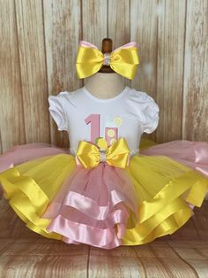 Minnie Mouse Birthday Outfit, Minnie Mouse Tutu Set, Minnie Mouse | Little Ladybug Tutus Lemonade 1st Birthday, Ribbon Tutu Skirt, Lemonade Birthday Party, Ladybug Tutu, Lemonade Birthday, Tutu Shirt, Ribbon Tutu, 1st Birthday Tutu, Handmade Tutu