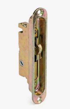 Sliding Door Mortise Lock and Trim Plate Keeper | 1 Wide With 5-1/4 Screw Holes With 45 Degree Keyway | Mortise Lock Latch Replacement Patio Glass Screen Door (DL-702) - Garage and Sliding Door Hardware Glass Screen Door, Door Replacement, Mortise Lock, Screen Door, Sliding Door, Glass Screen, Screw, Trim, Screen