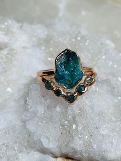 Blue Peruvian Opal and Moss Agate Ring Set Earthy Ring Set | Etsy Earthy Rings, Raw Stone Engagement Rings, Crystal Engagement Rings, Healing Magic, Andes Mountains, Moss Agate Ring, Diamond Stacking Rings, Peruvian Opal, Stone Engagement Ring