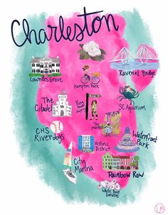 a map of charleston with all the major attractions