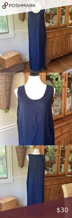 Vintage Vision Apparel Women’s  100% Linen Navy Maxi Dress Size 14 Navy Maxi Dress, Maxi Dress Navy, Linen Maxi Dress, Maxi Dress, The 100, Navy, Dresses