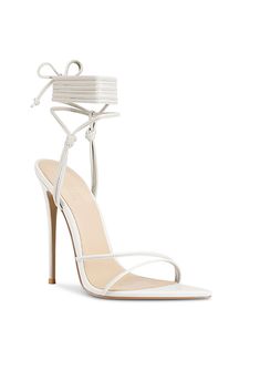 Elegant Fitted Lace-up Sandals With Ankle Strap, Elegant Ankle Wrap Lace-up Sandals For Spring, Elegant Ankle Wrap Lace-up Sandals For Evening, Chic White Lace-up Sandals With Ankle Tie, Luxury Lace-up Ankle Tie Sandals For Party, Luxury Ankle-tie Lace-up Sandals For Party, Luxury Ankle Tie Lace-up Sandals For Party, Chic Ankle Wrap Lace-up Sandals For Party, Elegant Ankle Wrap Lace-up Sandals For Party