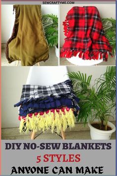 diy no sew blankets 5 styles anyone can make