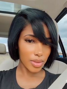 Cute Short Bobs For Black Women, Medium Length Haircut For Black Women, Ear Length Bob Black Women, Short Bob Quick Weave Black Women, Short Bob Hairstyles Black Women, Medium Length Bob Black Women, Natural Bob Cut Black Women, Short Bob Cuts For Black Women, Quick Weave Bobs For Black Women