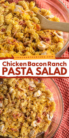 Whip up some delicious Memorial Day party food with this summer salad idea! A Chicken Bacon Ranch Pasta Salad recipe that's perfect for BBQs, potlucks, summer gatherings, and picnics. Wow the crowd with this creamy Ranch pasta salad! Chicken Bacon Ranch Pasta Salad, Macaroni Salads, Bacon Pasta Salad, Bacon Ranch Pasta, Bacon Ranch Pasta Salad, Chicken Ranch Pasta, Creamy Pasta Salads, Chicken Bacon Ranch Pasta, Recipes Salads