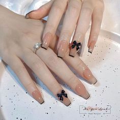 Black Nails Chinese, Ballerina Nails Designs, Hello Nails, Gel Nail Art Designs, Minimalist Nail Art, Spring Nail Designs, Korean Nails, Brighter Days, Blush Nails