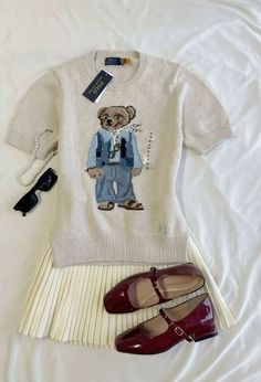 Ralph Lauren Girls Outfits, Ralph Lauren Aesthetic Outfit, Ralph Lauren Bear Sweater, Ralph Lauren Clothes, Pure Cleansing Oil, Lauren Aesthetic, Ralph Lauren Aesthetic, Korean Facial, Bear Sweater