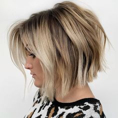 30 Jaw-Length Blunt Bob Hairstyles You’ll Be Craving In 2024 Textured Lob Straight Choppy Bobs, Womens Inverted Bob Haircuts, Aline Textured Bob, Slight Angled Bob With Layers, Chin Length Angled Bob Haircut, Razor Cut Bob For Fine Hair, Straight Inverted Bob, Choppy Inverted Bob, Angled Bob Haircuts With Bangs