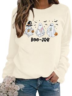 PRICES MAY VARY. Comfortable Fit: Made from a soft and cozy blend of cotton and polyester, this Halloween sweatshirt feels like a warm hug on chilly autumn nights. Its relaxed fit and long sleeves offer the perfect balance of style and comfort, ensuring you stay cozy while looking fabulous. Festive Ghost Design: Adorned with an intricately crafted ghost applique, our spooky sweatshirt features a playful yet eerie aesthetic that's sure to turn heads. The ghostly figure is meticulously stitched onto a solid-colored backdrop, creating a stunning contrast that's both eye-catching and seasonally appropriate. Perfect for Occasions: Whether you're heading out for trick-or-treating with your little ones, attending a haunted house party, or simply lounging at home with a good horror movie, this Hal Eerie Aesthetic, Spooky Sweatshirt, Haunted House Party, Ghost Sweatshirt, Best Horror Movies, Ghost Design, Autumn Night, Best Horrors, Sweatshirt Women