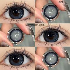 콘텍트 렌즈 Korean Contact Lenses, Shine Eyeshadow, Cool Contacts, Cosmetic Contact Lenses, Beautiful Eyes Color