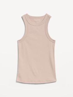 Rib-Knit Tank Top | Old Navy Basic Crew Neck Tank Top, Fall Crew Neck Tank Top For Everyday, Fall Crew Neck Tank Top, Fitted Crew Neck Tank Top With Ribbed Neckline, Fitted Tank Top With Ribbed Crew Neck, Stretch Crew Neck Tank Top For Fall, Casual Ribbed Crew Neck Vest, Beige Ribbed Cotton Tank Top, Casual Ribbed Vest For Everyday Wear