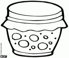 a jar filled with liquid coloring page