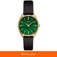 in stock Leather Watch With Round Dial For Work, Elegant Green Business Watch, Leather Watches With Round Dial For Work, Classic Green Watch For Formal Occasions, Leather Analog Round Watch, Green Watch With Leather Strap For Formal Occasions, Elegant Leather Watch With Analog Display, Elegant Green Watch Accessories, Classic Green Formal Watch Bands