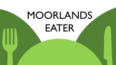 there is a green plate and fork with the words moorland's eater on it