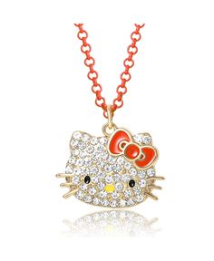 in stock Hello Kitty Gifts, Enamel Plate, Hello Kitty Sanrio, Barbie Stuff, Cat Pendants, Cat Necklace, Fashion Jewelry Necklaces, Jewelry Necklace, Cat Gifts