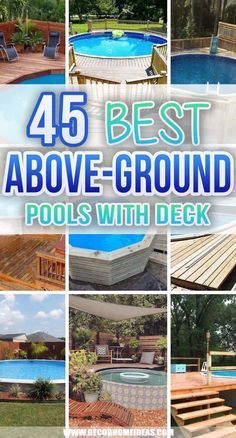 the best above ground pools with decks