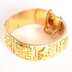 14k Yellow Gold Chinse Character Large Heavy Style Bracelet 67.45g 7" LengthMetal Information: 14k Yellow GoldTotal Weight: 67.45gBracelet Width: 20.5mmBracelet Length: 7"Estimated Retail Price: $11,700.00OUR PRICE: $9360.0046150 Hallmarked Yellow Gold Bracelet For Ceremonial Occasions, Ceremonial Hallmarked Yellow Gold Bracelet, Antique Yellow Gold Bracelet For Ceremonial Occasions, Heirloom Style Yellow Gold Jewelry With Box Clasp, Heirloom Gold Jewelry With Box Clasp, Ceremonial Yellow Gold Jubilee Bracelet, Heirloom Yellow Gold Bracelet For Ceremonial Occasions, Heirloom Yellow Gold Bracelet For Ceremonial Events, Heirloom Style Ceremonial Yellow Gold Bracelet