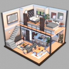 Small House Blueprints, Loft House Design, Sims 4 House Plans, House Floor Design, Building House Plans Designs, Sims 4 House Design, Sims House Plans, House Layout Plans