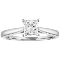 a princess cut diamond engagement ring in white gold