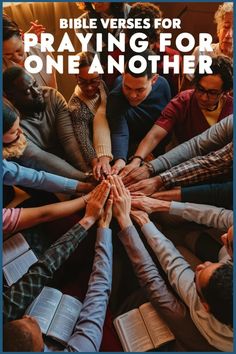 A diverse group of people hold hands in prayer around an open Bible. Verses About Praying, Meaningful Bible Verses, Praying Together, Intercessory Prayer, How To Pray Effectively, Matthew 5 44, Inspiring Bible Verses, Biblical Quotes Inspirational, Prayer Partner