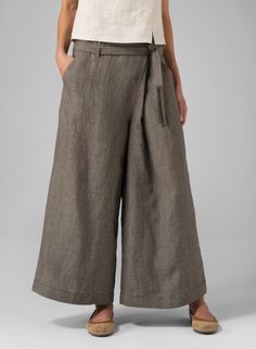 Linen Pants Casual Wide-leg Culottes With Belt Loops, Relaxed Fit Wide Leg Pants With Belt Loops, Wide Leg Pants With Belt Loops And Relaxed Fit, Versatile Relaxed Fit Wide Leg Pants With Belt Loops, Linen Wide Leg Bottoms With Belt Loops, Versatile Wide Leg Pants With Belt Loops, Linen Wide-leg Pants For Fall, Linen Wide Leg Pants For Fall, Wide-leg Linen Bottoms For Fall