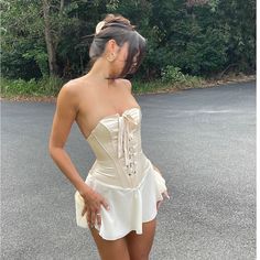 Perfect Dress Just Too Small On Me Sadly!! Frill Mini Dress, Womens Outfit, Club Outfits For Women, Shapewear Dress, Strapless Corset, Corset Mini Dress, Party Dress Short, Mini Dresses For Women, Summer Dress Outfits