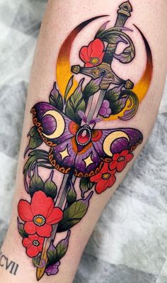 Tattoo Colors, Colorful Tattoo, Tattoo Color, Tattoo Collection, Irezumi Tattoos, Gorgeous Tattoos, Tatuaje A Color, Dagger Tattoo