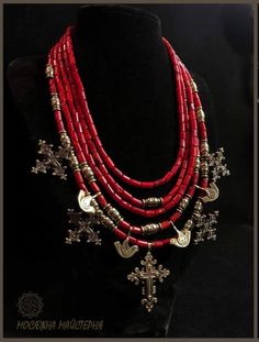 Ukrainian Jewelry, Seed Jewelry, Vintage Statement Jewelry, Oxidised Jewellery, Traditional Jewelry, Ethnic Jewelry, Making Ideas, Ukraine, Statement Necklace