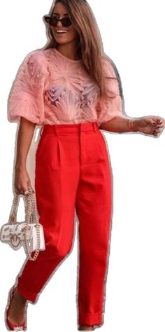 Elegant Red Summer Bottoms, Chic Red Bottoms For Spring, Chic Red Spring Bottoms, Trendy Red Zara Pants, Zara Red Summer Pants, Zara Red Summer Bottoms, Red Zara Pants For Summer, Zara Red Pants For Summer, Zara Red Wide Leg Bottoms