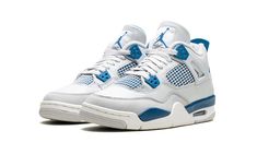 Shop Air Jordan 4 "Military Blue" at Stadium Goods, the world's premier marketplace for authentic sneakers and streetwear. Fast shipping, easy returns. Air Jordan 4 Military Blue, Military Blue 4s Outfit, Blue Jordan 4’s, White And Blue Jordans, Jordan 4s Blue, Air Jordan 4 Retro Blue, Shoes Jordan 4s, Jordan Fours, Jordan 4 Blue