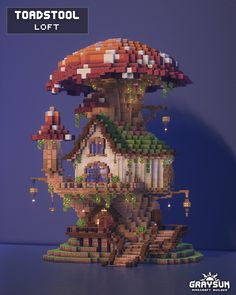 an image of a mushroom house made out of legos