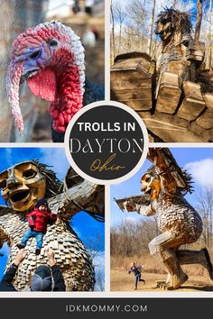 several different images with the words trolls in dawton on them and an image of