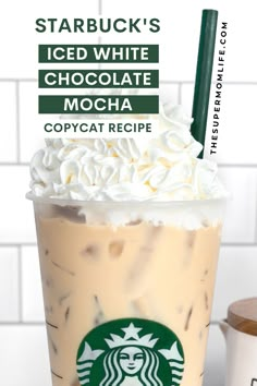 starbucks iced white chocolate mocha with whipped cream