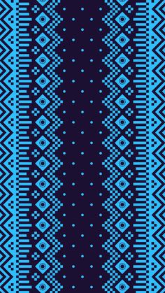 a blue and black background with an abstract design in the shape of a diamond pattern