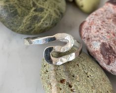 Hand-made hammered Sterling Silver ring. Rings Handmade, Hammered Sterling Silver, Twist Ring, Silver Rings Handmade, Hammered Silver, Silver Band, Rings Statement, Sterling Silber, Sterling Silver Ring