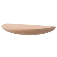 an oval wooden object on a white background