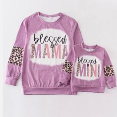 Adult Size M Toddler Size 4t Pet Free/Smoke Free Home (Never Worn - Didn’t Arrive In Time) Family Matching Pink Tops For Fall, Spring Family Matching Long Sleeve Tops, Family Matching Long Sleeve Tops For Spring, Graphic Print Long Sleeve Top, Purple Letter Print Top For Fall, Long Sleeve Tops With Letter Print, Leopard Christmas Tree, Baby Ruffle Romper, Leopard Christmas