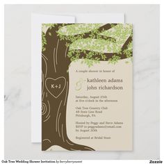 a wedding card with an image of a tree and heart in the branches on it