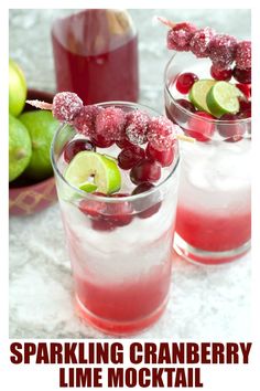 sparkling cranberry lime cocktail recipe