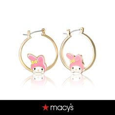 in stock Hello Kitty Gift Bags, Hello Kitty Gifts, Enamel Plate, Timeless Brand, Hello Kitty And Friends, Hello Kitty Sanrio, Birthstone Earring, Classic Jewelry, Sanrio Characters