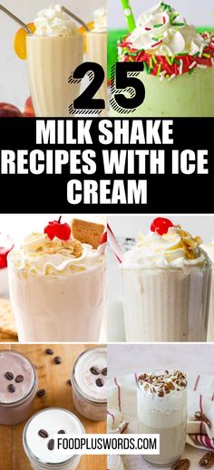 Milk Shake Recipes With Ice Cream Recipes With Ice Cream, Ice Cream Milkshake Recipe, Best Ice Cream Flavors, Wendys Frosty Recipe, Shake Recipes Healthy, Cookies And Cream Milkshake