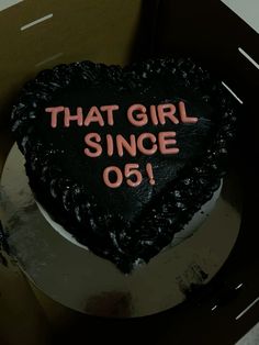 18th Birthday cake .. That Girl Since 05 #18thbirthday #birthdaycakeideas #birthdaycakeideas #heartcake #18thbirthdaycake #birthdaycakeinspirations #birthdaycakeinspo #birthdaygirl #cakeideas Birthday Cake Quotes, 20 Birthday Cake, 18th Cake, 21st Birthday Cakes, Custom Birthday Cakes, Mini Cakes Birthday